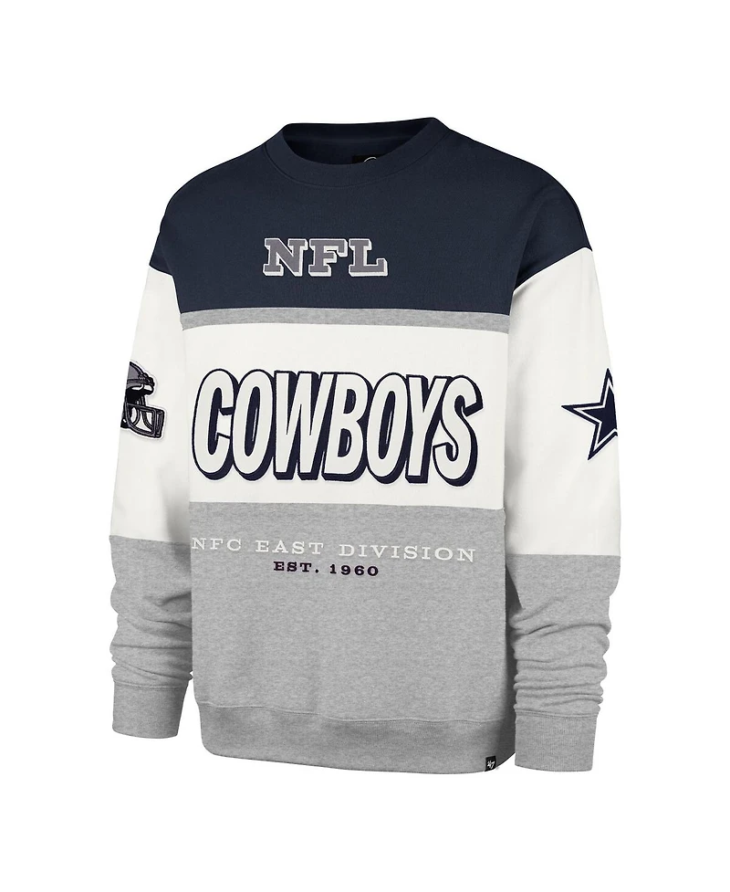'47 Brand Men's Navy/Gray Dallas Cowboys Breeze Maximalist Sweatshirt