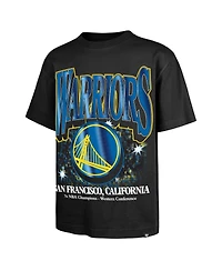 '47 Brand Men's Black Golden State Warriors Past Champs Collection Flashbulb Foundation T-Shirt
