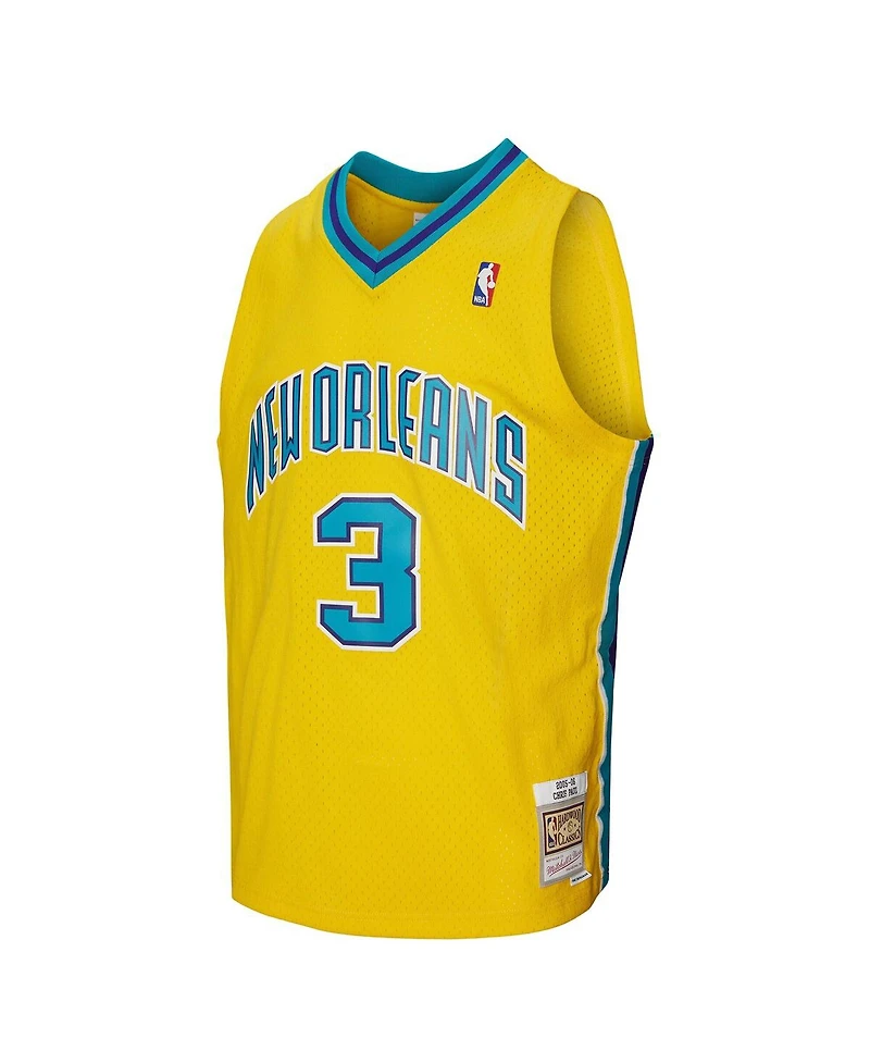 Mitchell & Ness Men's Chris Paul Gold New Orleans Hornets 2005/06 Hardwood Classics Swingman Jersey
