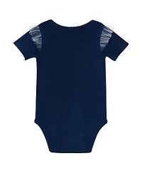Outerstuff Baby Girls 2-Piece Navy Dallas Cowboys My Team Rocks Bodysuit and Skirt Set