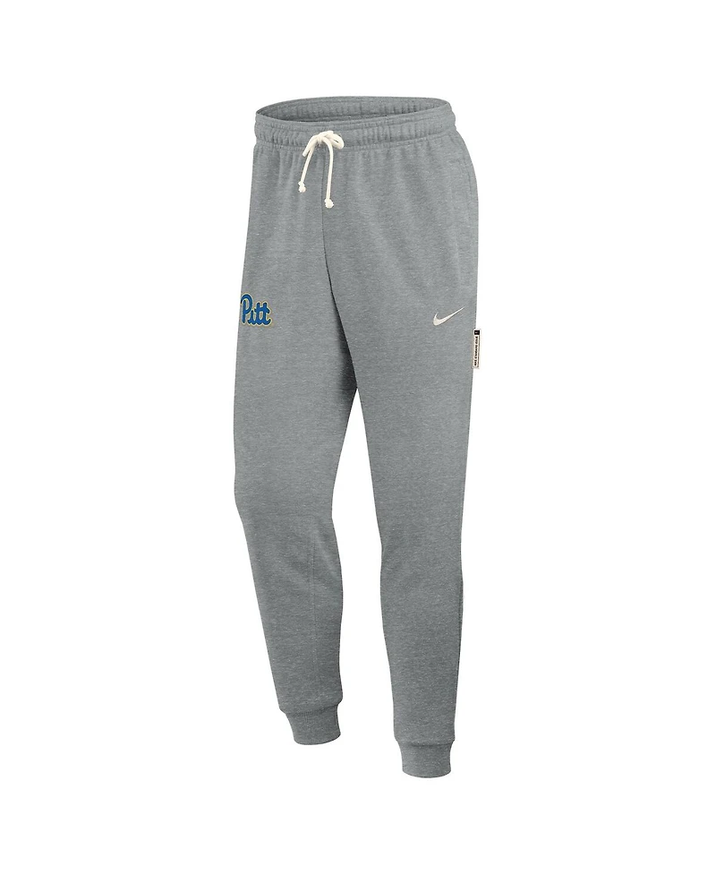 Nike Men's Heather Gray Pitt Panthers 2025 Sideline Standard Issue Dri-fit Taper Sweatpants