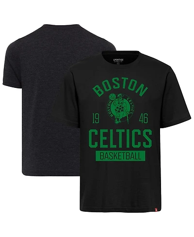 Sportiqe Men's and Women's Black Boston Celtics Duke Premium T-Shirt