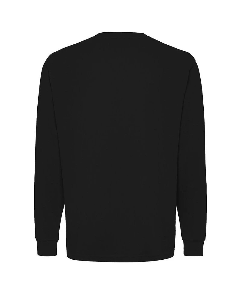 Sportiqe Men's and Women's Black Los Angeles Lakers Wales Heavyweight Pocket Long Sleeve T-Shirt
