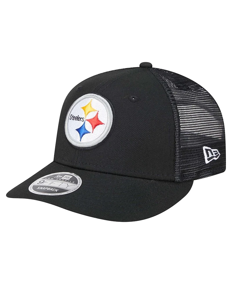 New Era Men's Black Pittsburgh Steelers Low Profile 9FIFTY Snapback Hat
