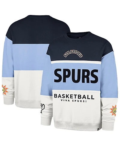 '47 Brand Men's and Women's Blue San Antonio Spurs 2024/25 City Edition On Five Maximalist Pullover Sweatshirt