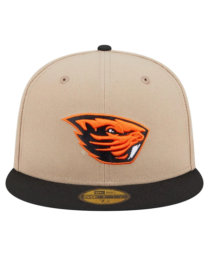 New Era Men's Khaki Oregon State Beavers Two-Tone 59FIFTY Fitted Hat