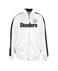 Fanatics Men's White Pittsburgh Steelers Big Tall Tricot Full-Zip Track Jacket