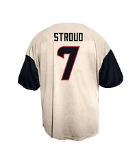 Fanatics Men's C.j. Stroud Cream Houston Texans Big Tall Baseball Button-Up Shirt