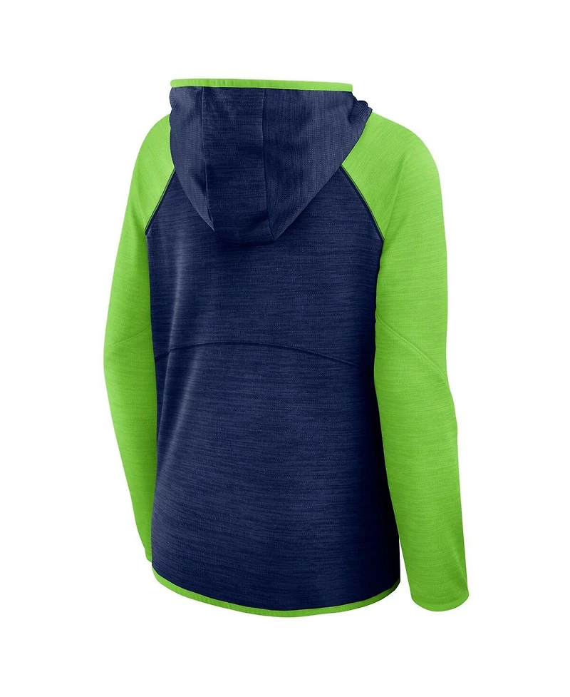 Fanatics Women's College Navy Seattle Seahawks Plus End Around Pass Full-Zip Hoodie