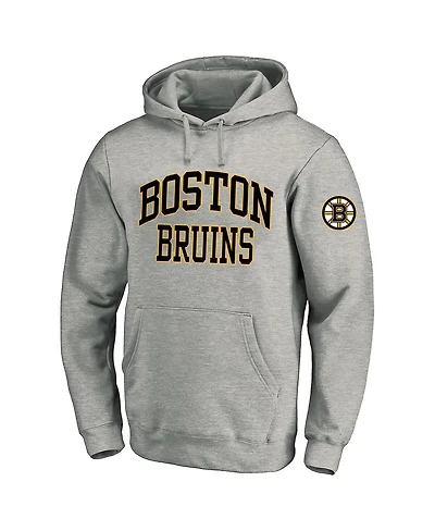 Fanatics Men's Heather Gray Boston Bruins Big Tall Fleece Pullover Hoodie
