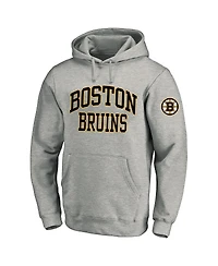 Fanatics Men's Heather Gray Boston Bruins Big Tall Fleece Pullover Hoodie