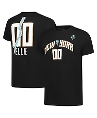 Stadium Essentials Men's and Women's Black New York Liberty Ellie Mascot Name Number T-Shirt
