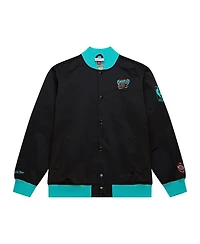 Mitchell & Ness Men's Black Memphis Grizzlies Hardwood Classics Team Og 3.0 Lightweight Satin Full-Snap Jacket
