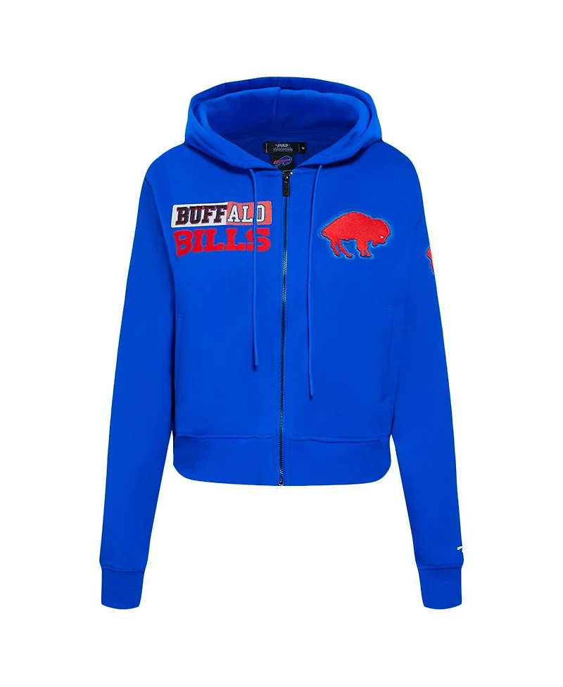 Pro Standard Women's Royal Buffalo Bills Split Logo Full-Zip Hoodie