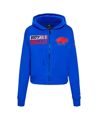 Pro Standard Women's Royal Buffalo Bills Split Logo Full-Zip Hoodie