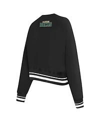 Pro Standard Women's Black Milwaukee Bucks Area Code Cropped Pullover Sweatshirt