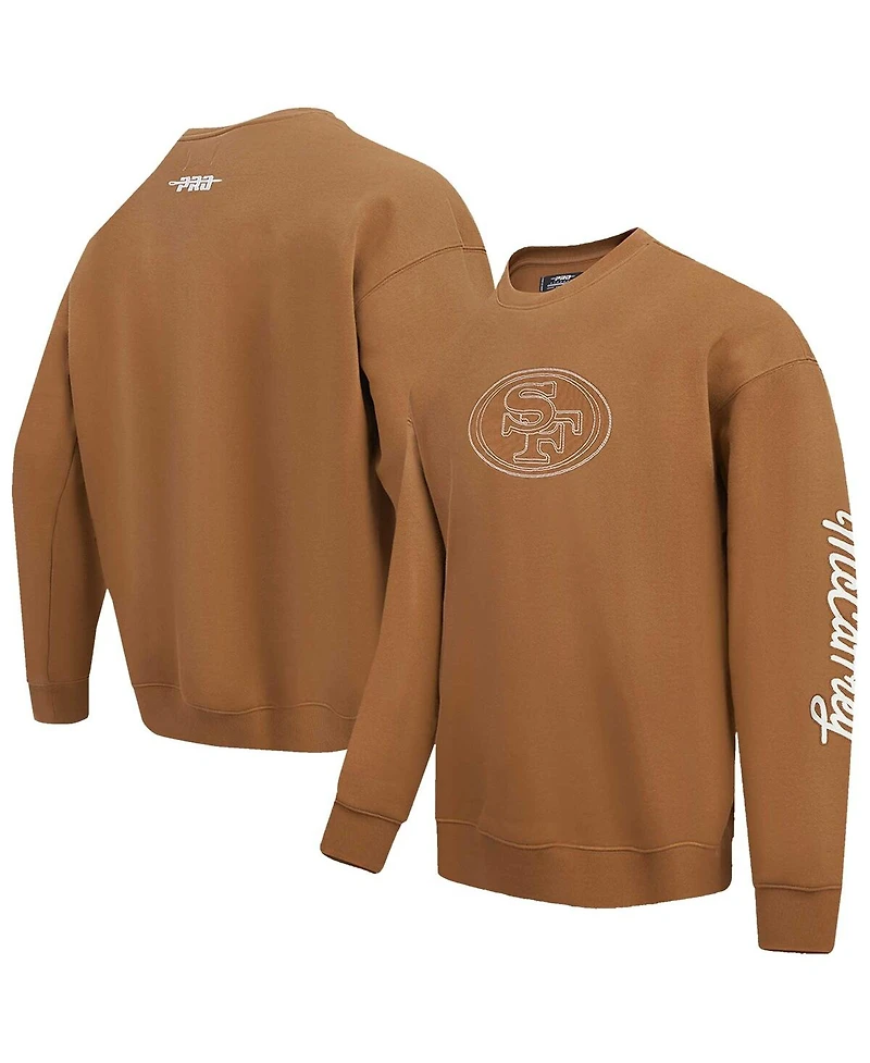 Pro Standard Men's Christian McCaffrey Brown San Francisco 49ers Pullover Crewneck Sweatshirt