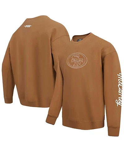 Pro Standard Men's Christian McCaffrey Brown San Francisco 49ers Pullover Crewneck Sweatshirt