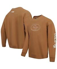 Pro Standard Men's Christian McCaffrey Brown San Francisco 49ers Pullover Crewneck Sweatshirt