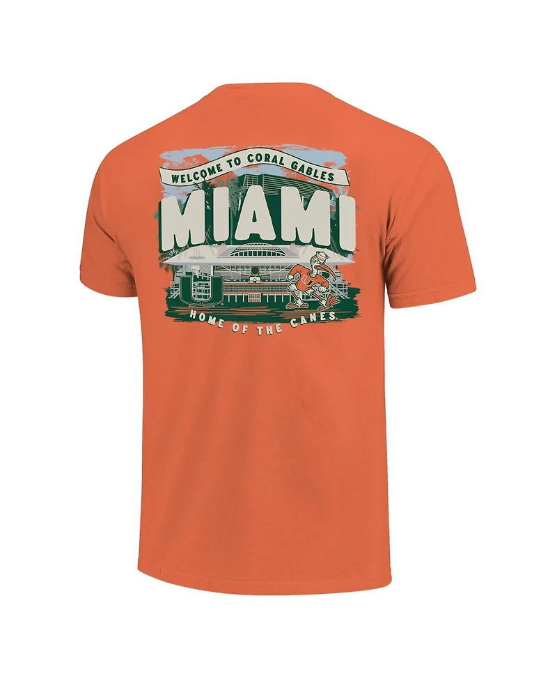 Image One Men's Orange Miami Hurricanes Hyper Local T-Shirt