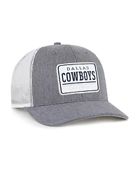'47 Brand Men's Heather Gray/White Dallas Cowboys Ellington Trucker Adjustable Hat