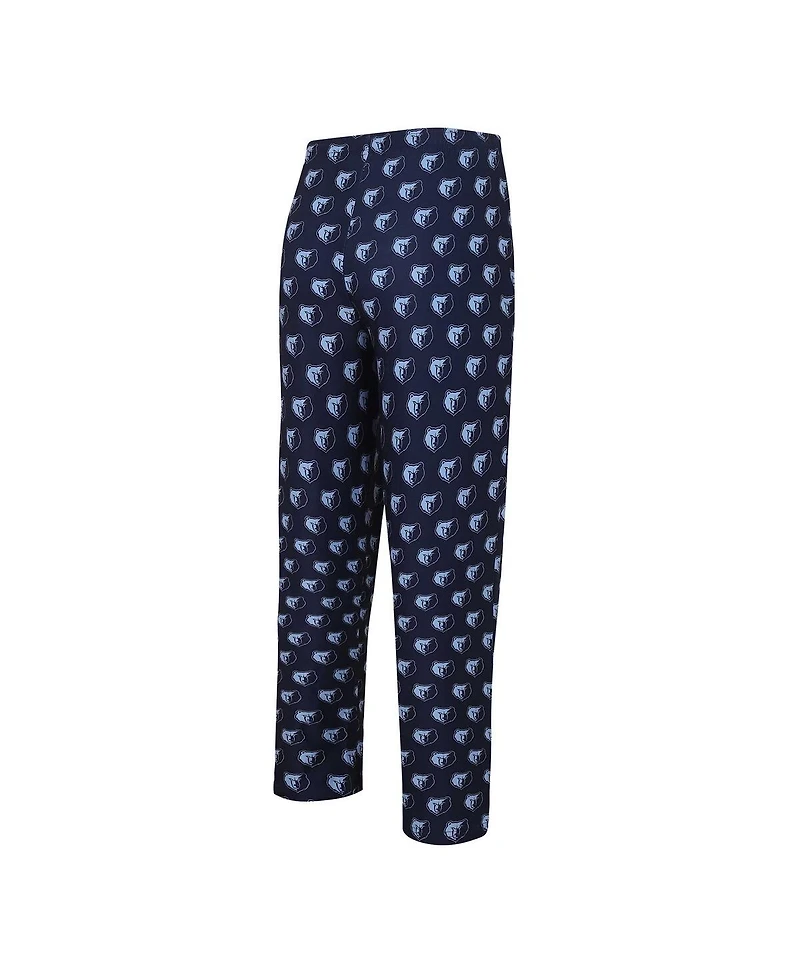 Concepts Sport Men's Navy Memphis Grizzlies Gauge Allover Print Pants