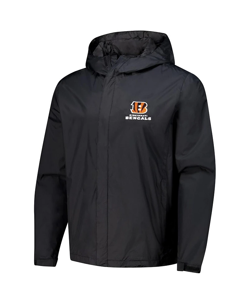 Dunbrooke Men's Black Cincinnati Bengals Tropic Waterproof Packable Full-Zip Hoodie Jacket