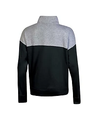 Champion Women's Black Wake Forest Demon Deacons Color-Blocked Quarter-Zip Sweatshirt