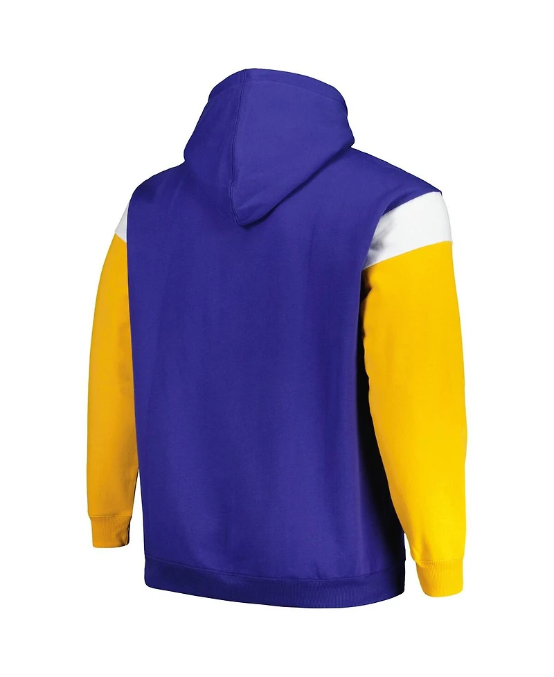 Profile Men's Royal Los Angeles Rams Big Tall Trench Battle Pullover Hoodie