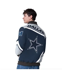 G-iii Sports by Carl Banks Men's Navy/Gray Dallas Cowboys Maximum Racing Full-Snap Jacket