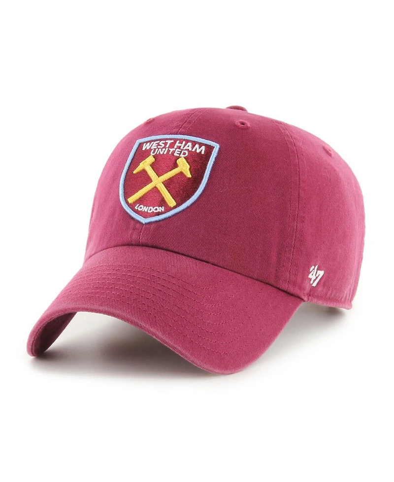 '47 Brand Men's Claret West Ham United Clean Up Adjustable Hat