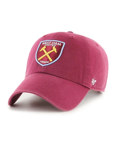 '47 Brand Men's Claret West Ham United Clean Up Adjustable Hat