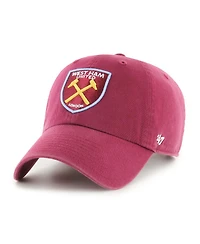 '47 Brand Men's Claret West Ham United Clean Up Adjustable Hat