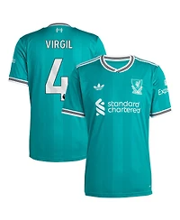 Adidas Men's Virgil van Dijk Green Liverpool 2025/26 Third Replica Player Jersey