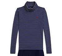 Polo Ralph Lauren Girls 7-16 Striped Turtleneck Dress