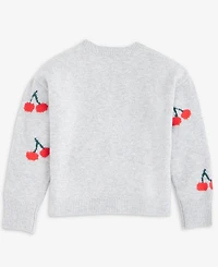 CeCe Girls 7-16 Crewneck Cherries Pullover Sweater