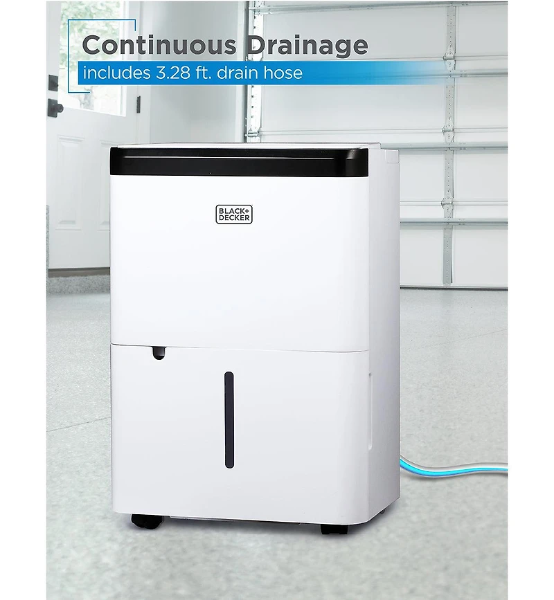 Black+Decker 1000 Sq. Ft. Dehumidifier for Home, Bedroom and Basement, Up To 9 Pints Per Day, Energy Star Certified, 3.3-Pint Bucket, White