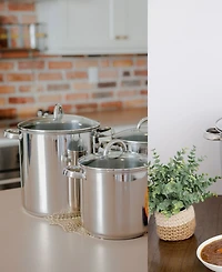 Sedona Kitchen Stainless Steel 27-Quart Stock Pot with Glass Lid