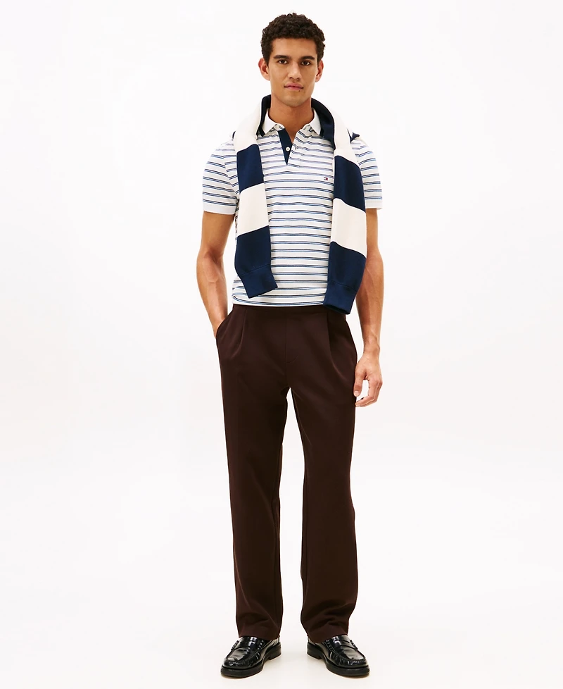 Tommy Hilfiger Men's Pique Graphic Collar Polo Shirt
