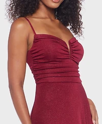B Darlin Junior's Strapped V-Neck Dress