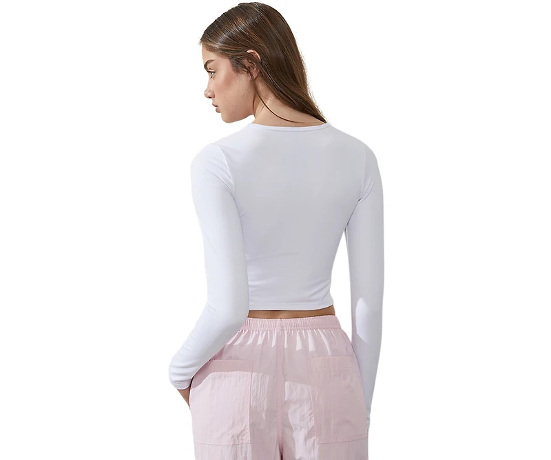 Cotton On Women's Active Ultra Soft Fitted Long Sleeve Top