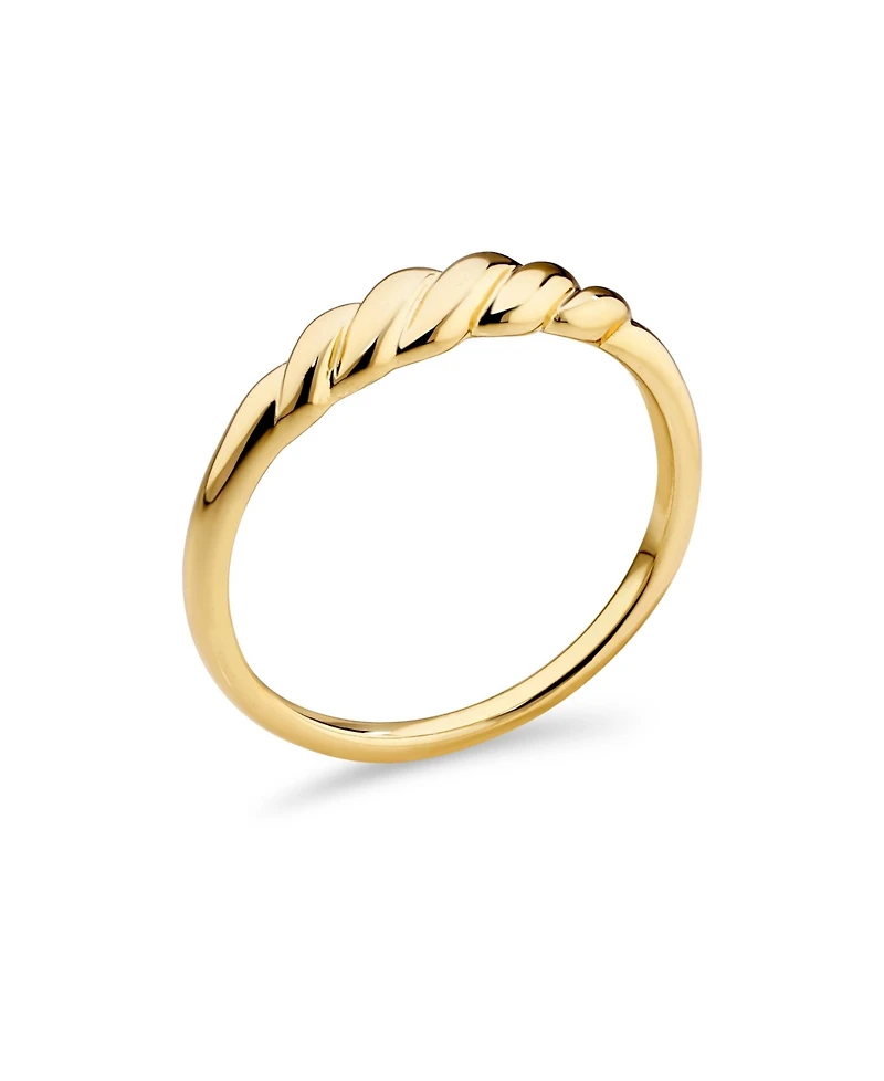 Devata Rope Ring in Gold Plated Sterling Silver