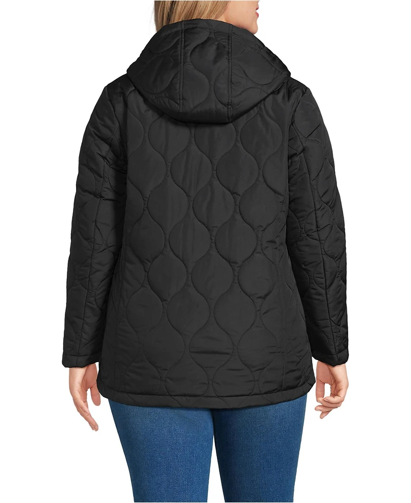 Lands' End Plus FeatherFree Onion Quilted Insulated Jacket