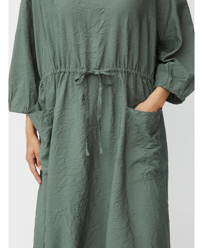 Masai Copenhagen Women's MaNymosa 3/4 Sleeve Loose Fit Midi Dress