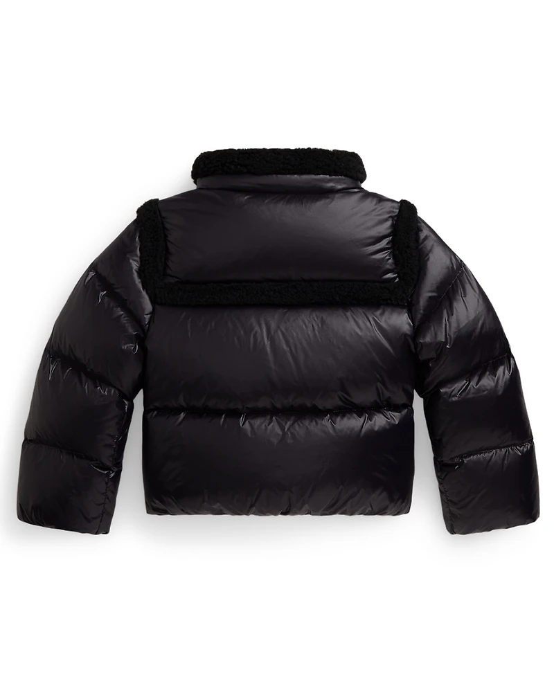 Polo Ralph Lauren Girls 2T-6X Teddy Fleece-Trim Boxy Jacket