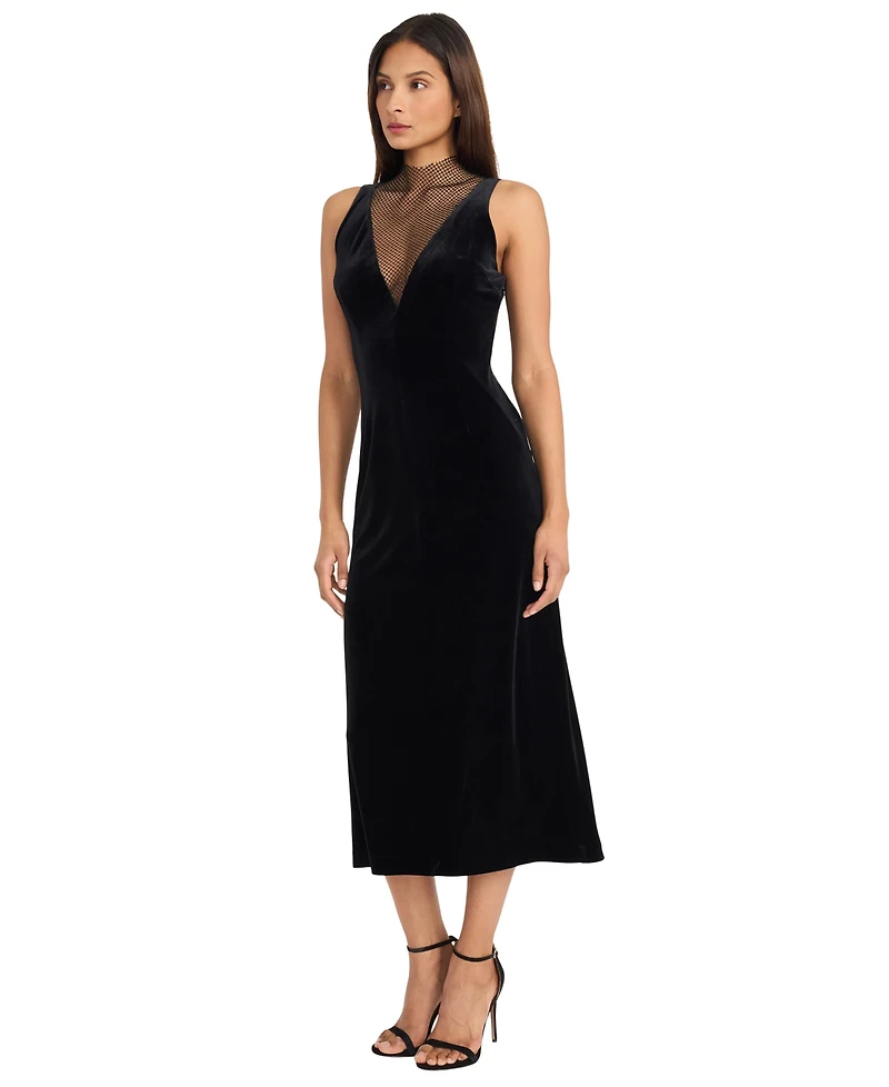 Donna Morgan Women's Mock Neck Midi Dress