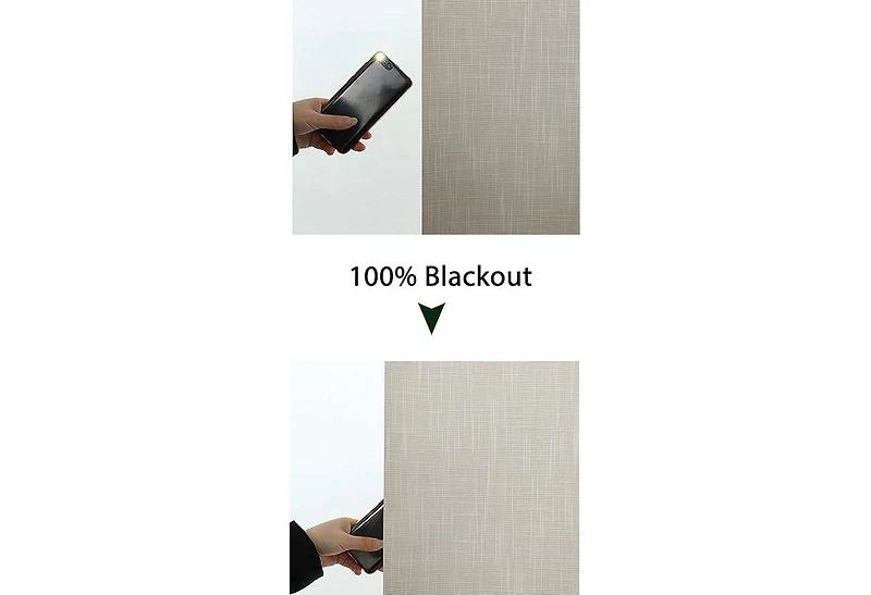 Shadisfy Roller Window Blinds & Shades, Cordless for Windows, 100% Blackout Home, 39" W X 64" H, Linen