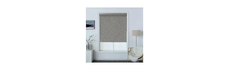 Shadisfy Roller Window Blinds & Shades, Cordless for Windows, 100% Blackout Home, 42" W X 64" H, Linen