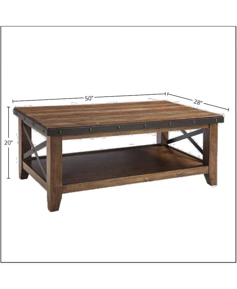 Intercon Taos Coffee Table Multi Colored Brown Canyon Finish