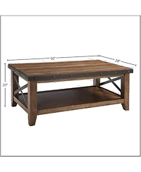 Intercon Taos Coffee Table Multi Colored Brown Canyon Finish